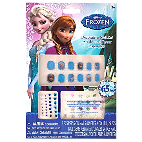 Disney Frozen Press On Nail Sticker 65pc Beauty Accessory Set Disney Frozen Press On Nail Sticker 65pc Beauty Accessory Set