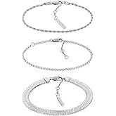 Calvin Klein Women’s Accent Jewelry Set - 3 Layering Bracelets with Stainless Steel Chain and Lobster Closure - Mix and Match Premium Fashion Accessory - Gift for Her