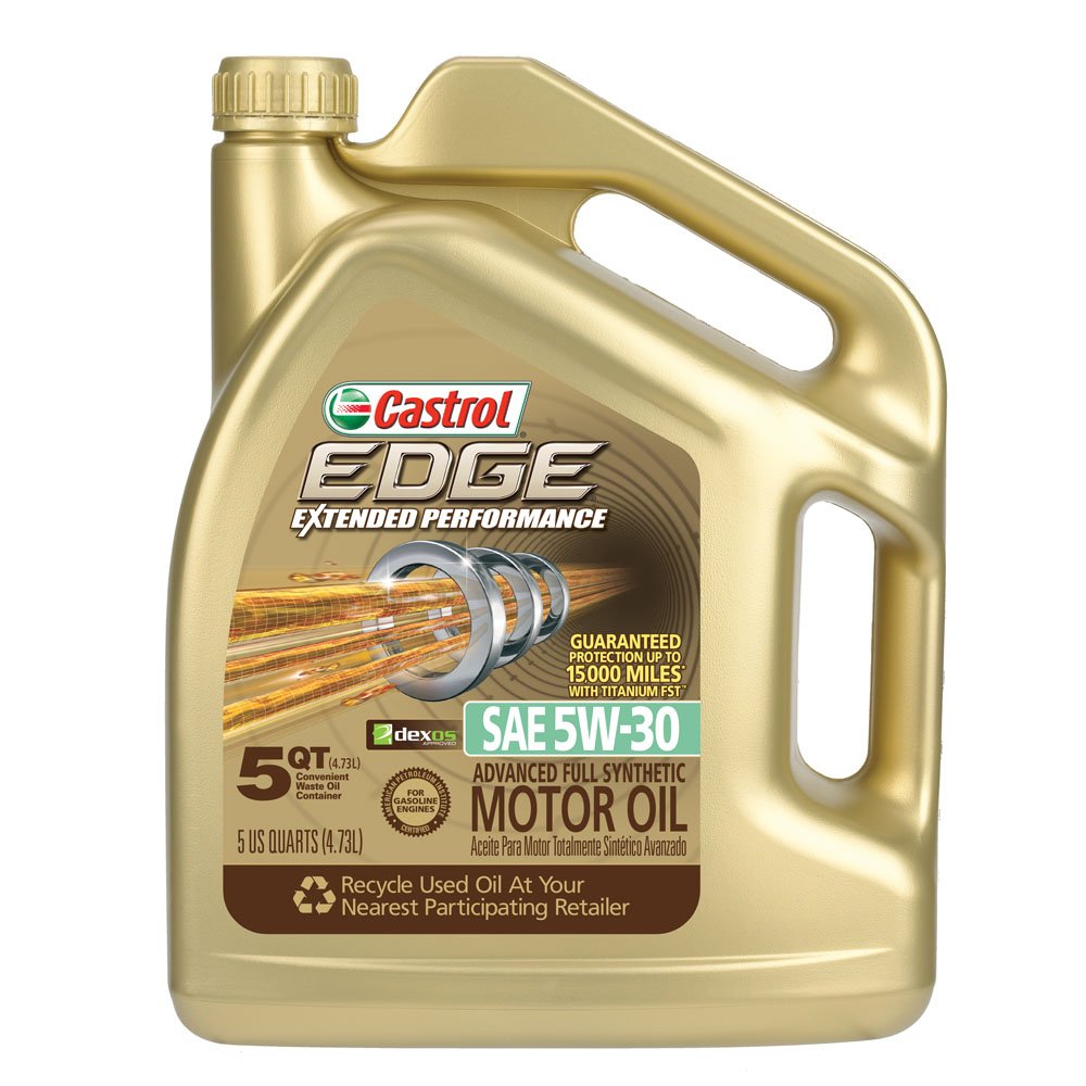 Castrol 03087 EDGE Extended Performance 5W30 Synthetic Motor Oil 5 Quart