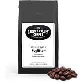 Carmel Valley Coffee Foglifter, Organic French Roast Coffee Beans | Whole Bean Latin American Dark Roast Coffee with Molasses, Baker's Chocolate, Black Tea Notes, 1-Pack of 12 Oz