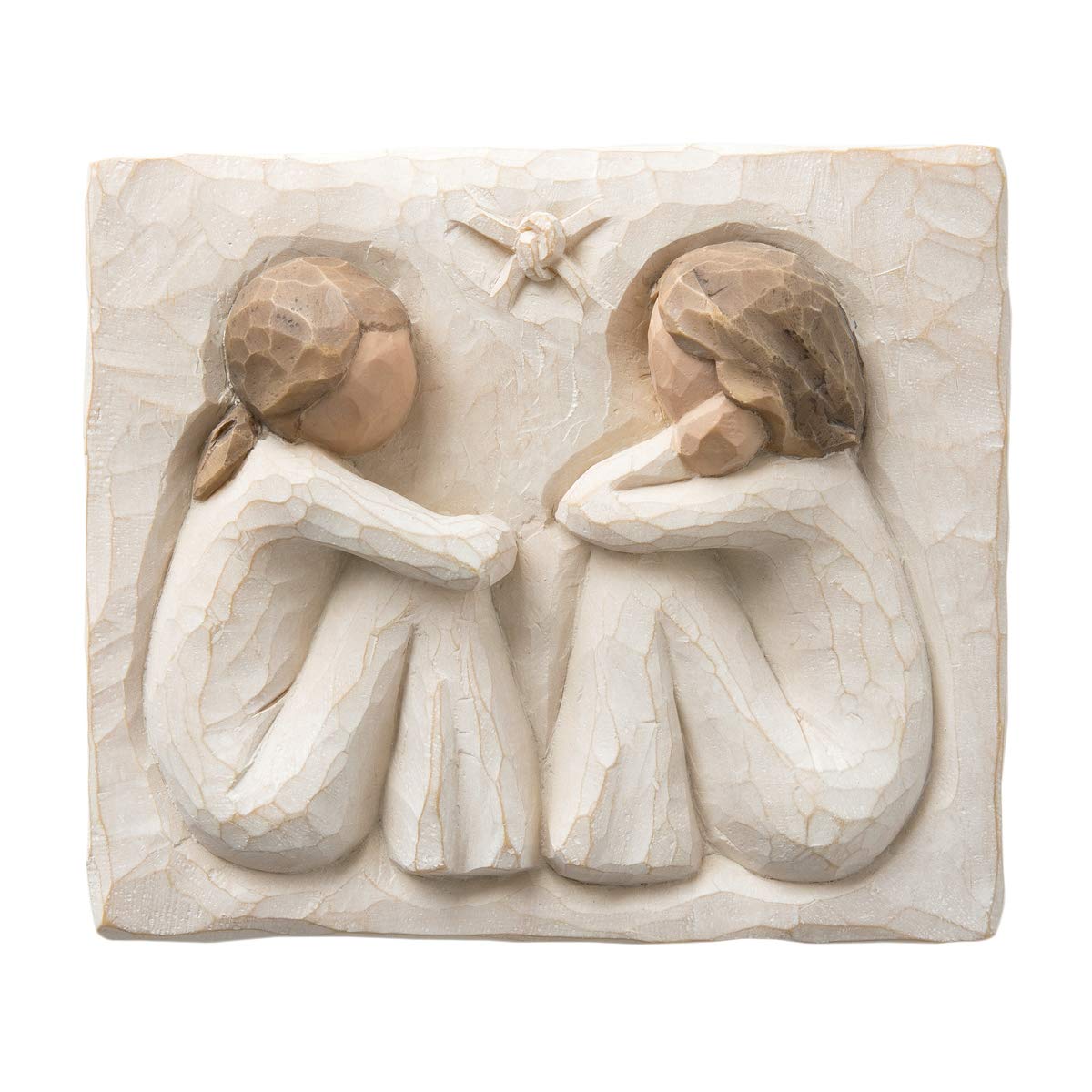 Photo 1 of Willow Tree Friendship, Forever True, Forever Friends, an Expression of Friendship and Sisterhood in Carved Bas-Relief, Sculpted Hand-Painted Plaque