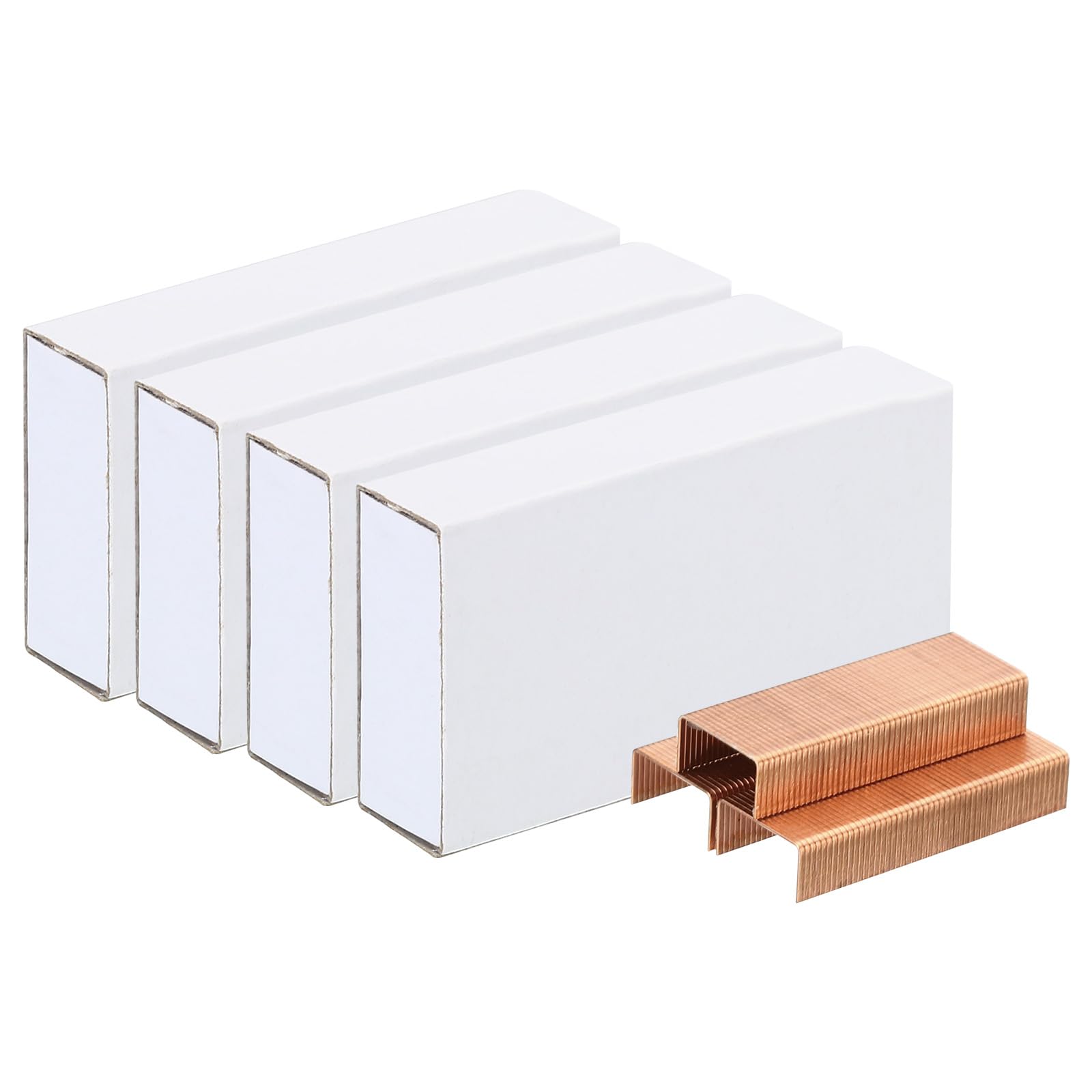 PATIKIL Staples for Stapler, 4 Pack(1000Pcs Staples Per Pack) #10 Mini 3/16 Inch Length Staples Jam Free for Home Office Supplies, Rose Gold