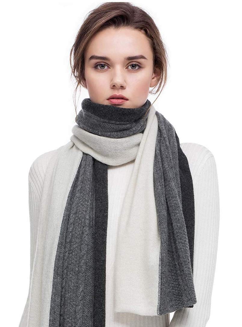 Ladies Gift Cashmere Scarf Fashion Warm Extra large Wool Wrap Shawl Winter Stole for Women(Grey)