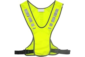NASSMOSSE Reflective Running Vest Breathable High Visibility Vest Hi Vis Lightweight Running Vest with Pocket Adjustable Safe