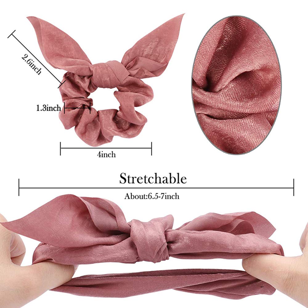 Headbands for Women Twist Bow Wired Scarf Hair Scarf Accessory Hair Band Vintage Flower Headband Printed Head Scarf Elastic Hairband Bandana Boho Hairbands Hair Accessories, 10PCS