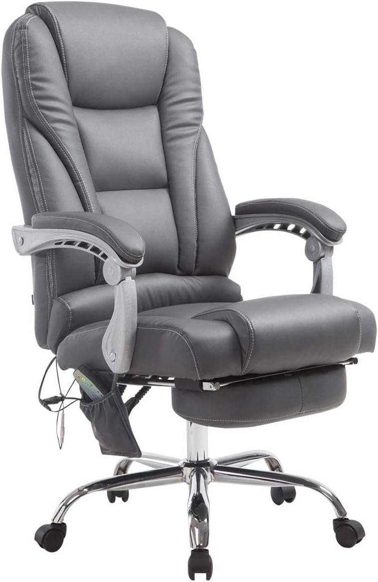 eMarkooz Designer Chairs, Swivel Computer PC Chair, Executive Desk Chair with massage function, Faux Leather/tilt mechanism, Home Office Furniture