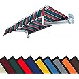 Retractable Patio Awning Replacement Fabric Waterproof Many sizes Shade Sun Shade Awning Cover Outdoor Patio Canopy Sunsetter Deck Awnings Polyester,Frameless ( Color : L X W , Size : (12x8ft) 3.6x2.5