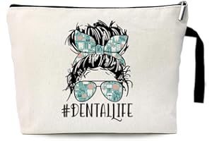 ZHANTUONE Dental Life Cosmetic Bag, The Best Birthday Gift for Dentists, For Women Dental Hygienist Makeup Bag, Dental Hygienist Gifts, Dental Assistant Gifts, Funny Dentists Gift, Christmas gift