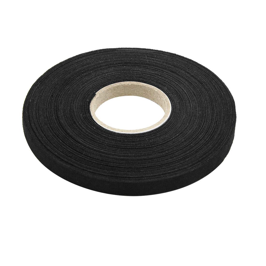 X AUTOHAUX Black Adhesive Cloth Fabric Car Wire Harness Looms Tape 9mm x 25m