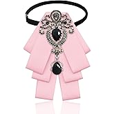 Rzmtaol Rhinestone Bow Ties for Men, Pre-tied Womens Mens Bow Tie Crystal Ribbon Men's Bowtie for Wedding Banquet Party Daily