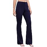 Famulily Women High Rise Tummy Control Flared Pants Zipper Up Stretch Pant for Dressy