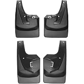 WeatherTech Custom No Drill Splash Guard MudFlaps for RAM Ram 2500/3500, Ram Truck 2500/3500 - Front &amp; Rear Set (110108-120108), Black