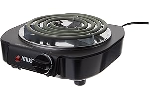 IMUSA USA Electric Single Burner, Black