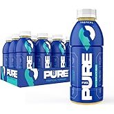 Pure Fuel Hydration Drinks Tropical Torrent - Plant-Based Healthy Electrolyte Drinks with B-Vitamins - No Added Sugar - 12 Pack x 16.9 fl oz Bottles