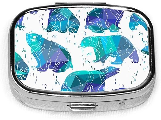 Amazon Co Jp クマ 4 ピルケース 密閉 薬箱 薬ケース 高級感 ステンレス製 携帯サプリメント 薬入れ 小物入れ ガムケース 可愛い 薄型 サプリケース オシャレ ホーム キッチン