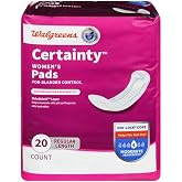 Walgreens Certainty Women's Bladder Control Pads, Moderate Absorbency, Regular Length 20.0ea