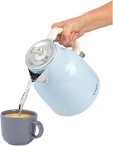 Salter Retro Blue 1.7 L Kettle 3KW Rapid Boil 360° Base Removable Filter view 8