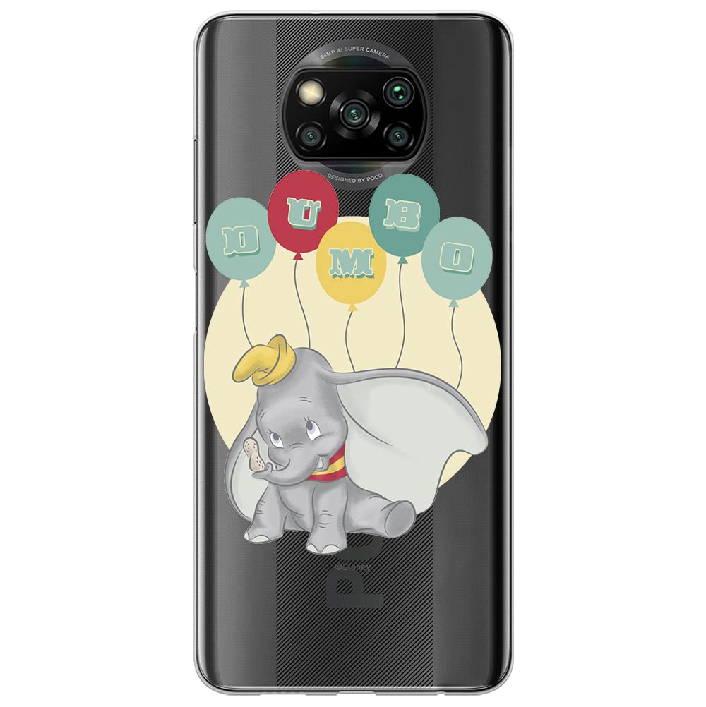ERT GROUP mobile phone case for Xiaomi POCOPHONE X3 original and officially Licensed Disney pattern Dumbo 003 optimally adapted to the shape of the mobile phone, partially transparent