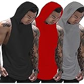 Muscle Killer 1 or 3 Pack Men's Workout Hooded Tank Tops Bodybuilding Muscle Cut Off T Shirt Sleeveless Gym Hoodies