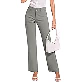 KICZOY Women Dress Pants Stretch Business Straight Leg with Pockets Wear to Work Casual 2026 Suitpants
