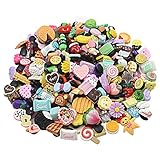 Bokcharms 30Pcs 3D Random Resin Cute Shoe Charms For Jibbitz Croc Shoes & Bracelet Wristband Kids Gifts Party Birthday
