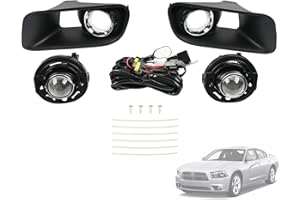 Getfarway Fog Light Assembly 68072021AA 68072020AA Compatible with Dodge Charger SRT-8 2012 2013 2014,Front Bumper Fog Lamp K