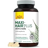 Country Life, Maxi-Hair Plus Biotin, Supports Healthy Hair, Skin and Nails, Daily Supplement, 240 ct