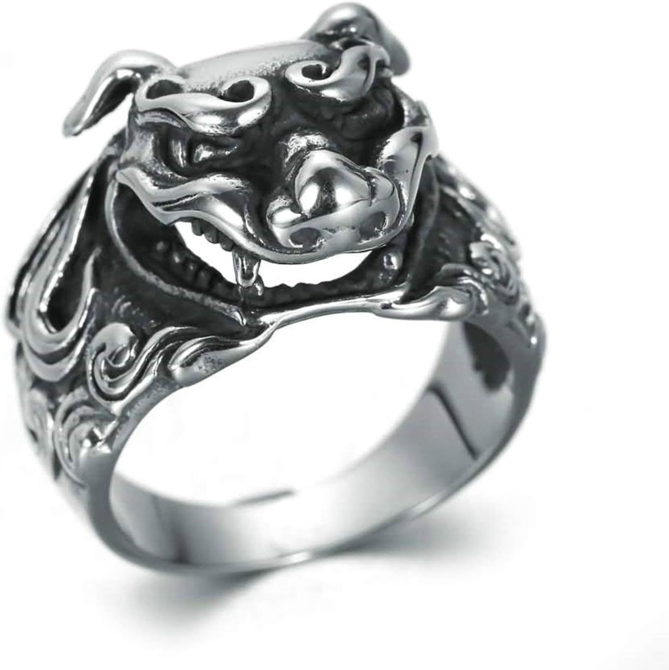Aooaz Rings Stainless Steel Men Chinese Pixiu Ring Gothic Necklace Size 7-12