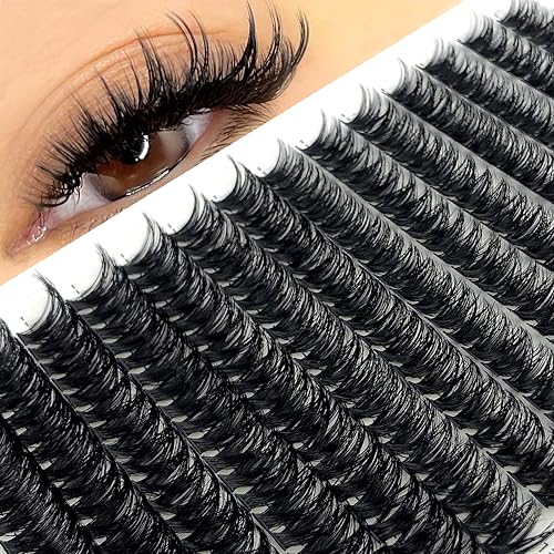 HBZGTLAD 30D/40D/50D/60D/80D Mink Eyelashes 280 Bundles Natural Eyelash extension 3D Russia Volume Individual Eyelash Cluster Makeup Tools Lashes (60D-D Curl-0.07MM-MIX)
