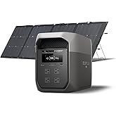 EF ECOFLOW Portable Power Station DELTA 3 MAX with 220W Solar Panel, 3400W X-Boost Output, Ultra-Fast 0-80% Charging in 1.13