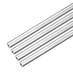 uxcell 4Pcs 6063 Seamless Aluminum Round Straight