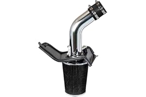 Rtunes Racing Cold Air Intake Kit + Filter Combo BLACK Compatible For 08-14 Subaru WRX/STI 2.5L Turbo