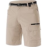 TACVASEN Men's Summer Outdoor Shorts Quick Dry Water Resistant Cargo Casual Golf Work Hiking Shorts (NO Belt)