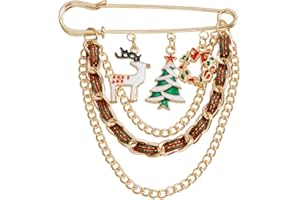 JRAIYBZ Christmas Enamel Pins for Women,Santa Claus Wreath Snowman Elk Angel Reindeer Sled Snowflake Christmas Tree Bell Lapel Pins for Clothes Backpack Hat Jacket Decoration