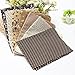 KINGSO 7PCS Cotton Fabric Bundles Quilting Sewing DIY Craft 19.7x19.7inch Brown
