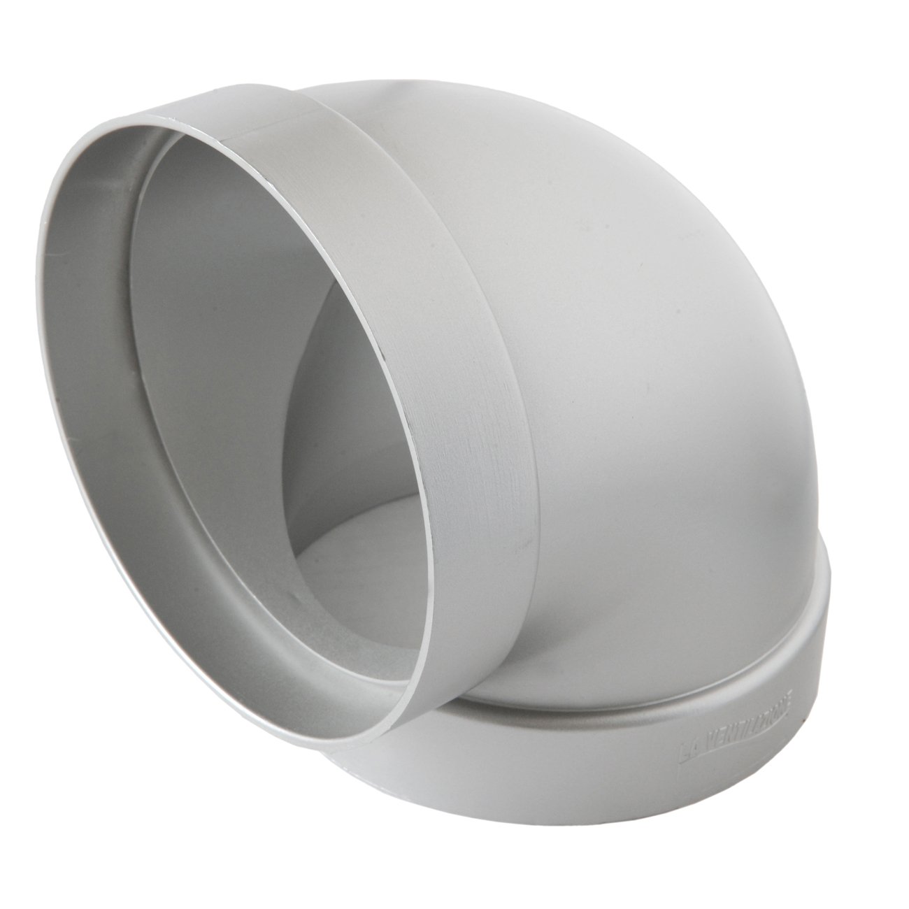La Ventilazione CCR125AC 90° F/F ABS Ducted Ventilation Bend, Satin Chrome, 125 mm