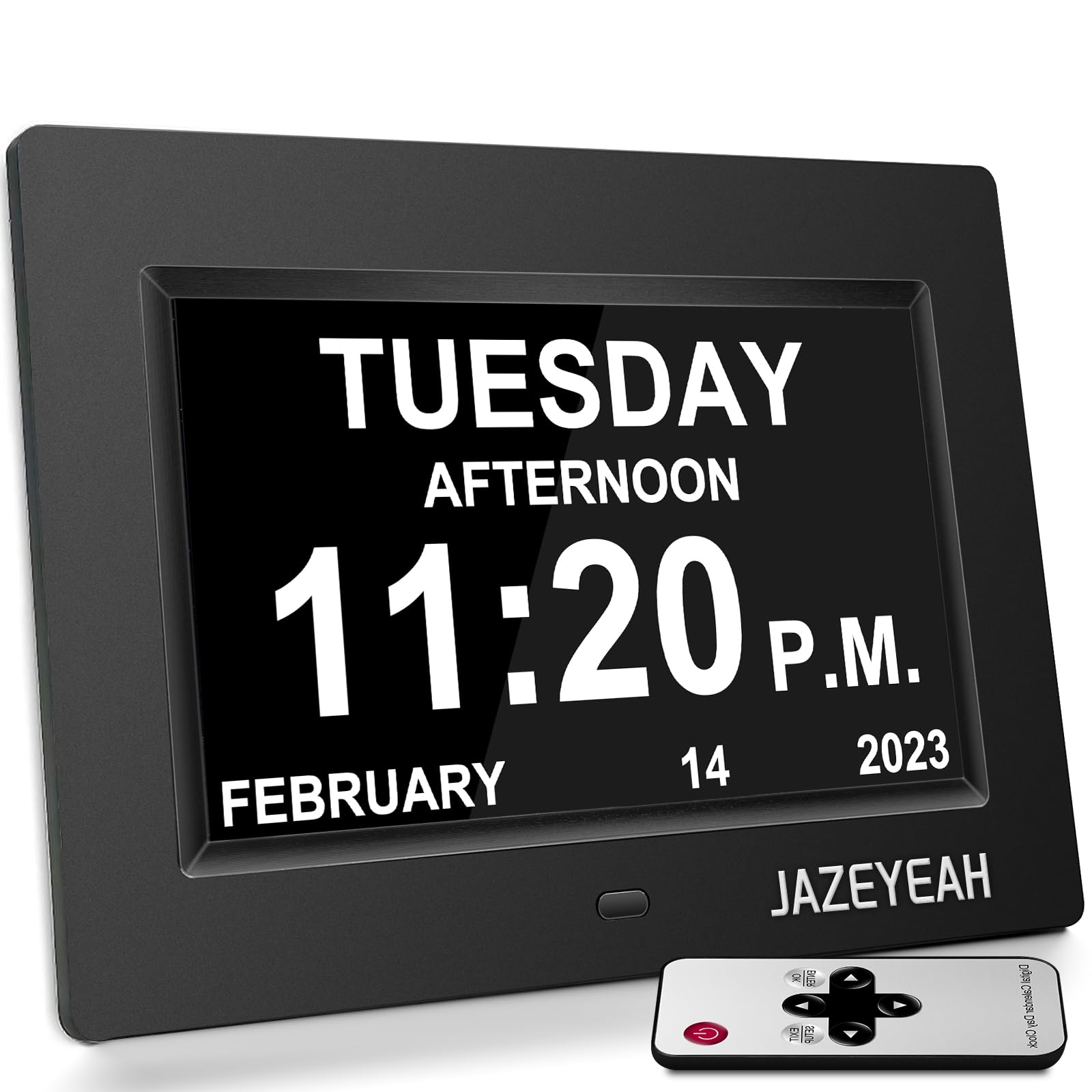 Digital Clock With Date And Day Of Week For Elderly - 12 Alarms Medication Reminder Dementia Clock With Large Display 10 1 Inch Black