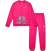 RBX Active Girls Pants Set - 2 Piece Fleece Zip Up Hoodie Sweatshirt and Kids Girls Sweatpants Athletic Set (7-12)