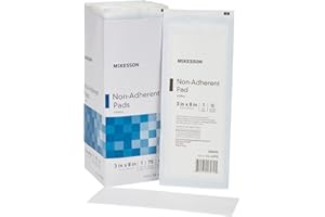 McKesson Non-Adherent Dressing Pads, Sterile, Nylon/Polyester, 3 in x 8 in, 75 Count, 1 Pack