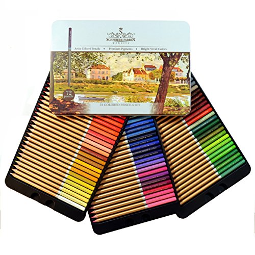 Professional Premium numbered 72 Colored Pencils Set By Schpirerr Farben  Oil-Based Soft Core  Ideal For Adults, Artists, Sketchers & Children  Coloring Sketching & Doodling