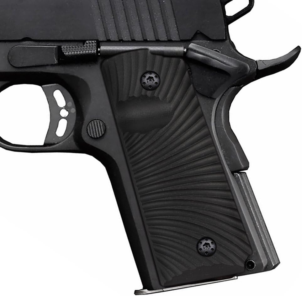 1911 G10 Grips, Compact/Officer, Mag Release, Sunburst Texture, Cool