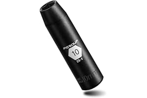 PGROUP 3/8” Drive Deep Impact Socket, Metric(10mm socket), 6-Point, Cr-V Steel With Black Manganese Phosphate Coating
