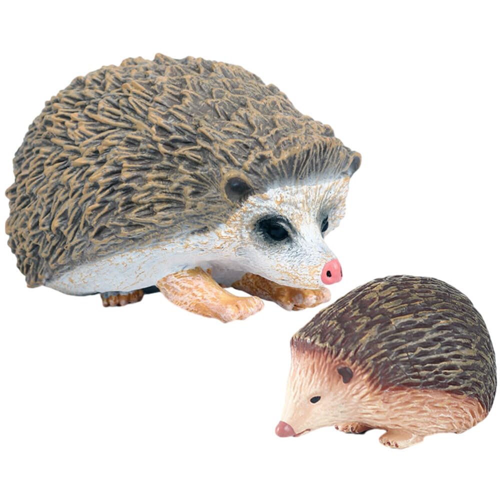 Yardwe 2Pcs Small Hedgehog Figurines Garden Hedgehog Ornament Cute Hedgehog Statue Desktop Hedgehog Model for Home Plant Pots Bonsai Decoration