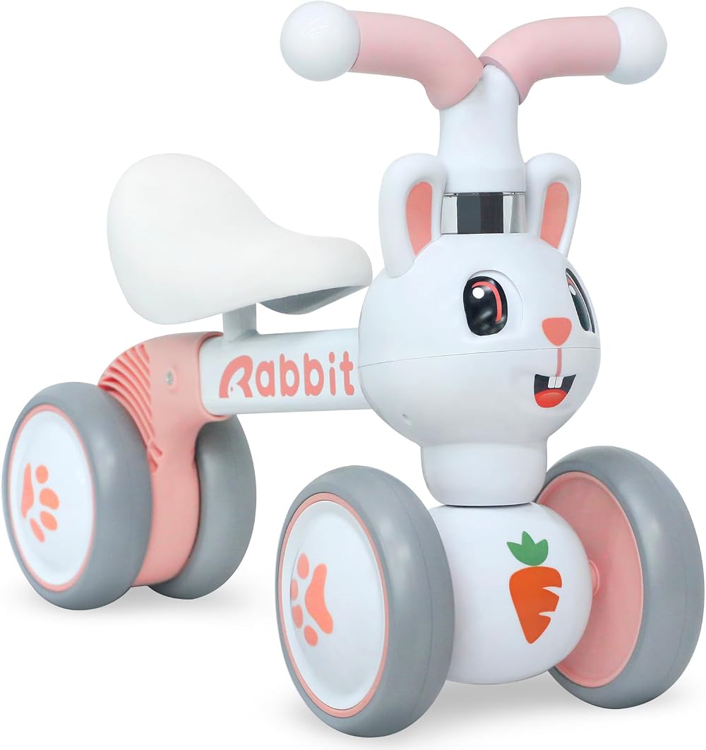 XIAPIA Baby Balance Bike 10-36 Months Safety Trike with EVA Wheels Rabbit