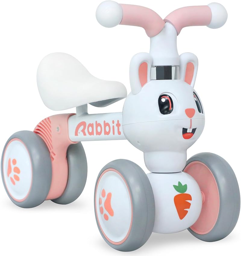 XIAPIA Baby Balance Bike 10-36 Months Safety Trike with EVA Wheels Rabbit
