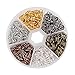 PH PandaHall 1300pcs 7mm Open Jump Rings, 6 Colors O Ring Iron Round Ring Connectors Jewelry DIY Findings for Keychain Choker Earring Necklaces Bracelet Making, 21 Gauge