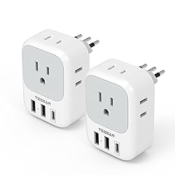 Italy Travel Plug Adapter 2 Pack, TESSAN Italy