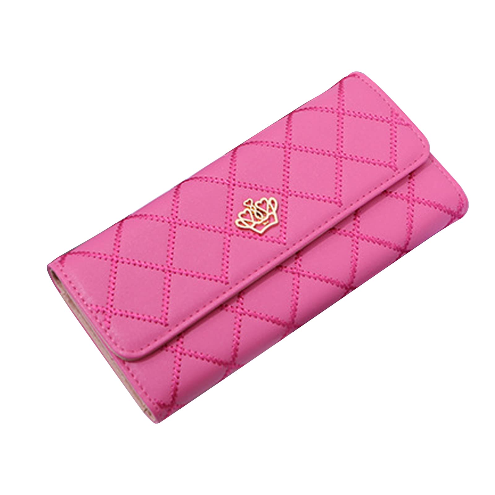 Symphonyw Women Leather Wallet,Long Fashion Crown Female's Handbag Money Wallet for Ladies Girls