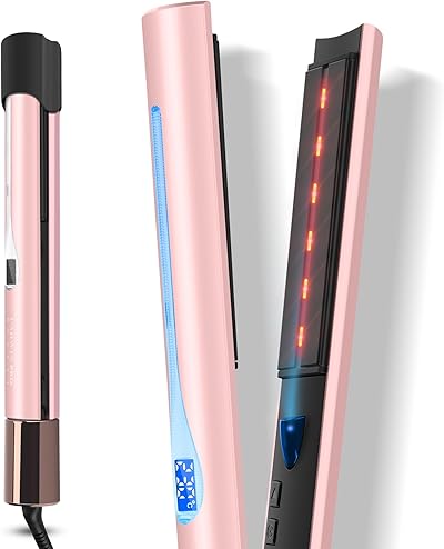 Infrarot-Ionen Haarglätter, PARWIN PRO BEAUTY 2 IN 1 Glätteisen Locken und Glätten, Infrarot- und Ionen-Therapie, Anti-Frizz- und Glanz-Effekt, 14 Temperatur-Einstellungen 100-230℃ Rosa