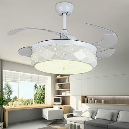 Lighting Groups White Mordern Ceiling Fan Bedroom Led Invisible